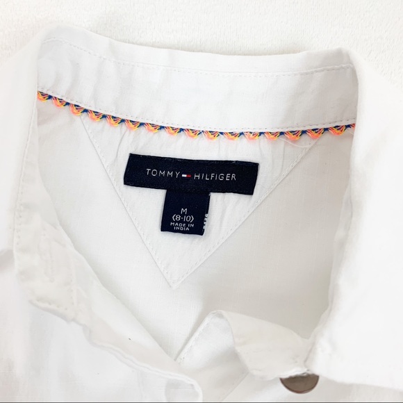 Tommy Hilfiger girls sleeveless button up shirt - Picture 3 of 8